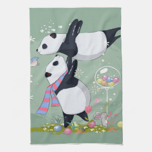 Panda Best Friends Gift For Baby Kitchen Towel