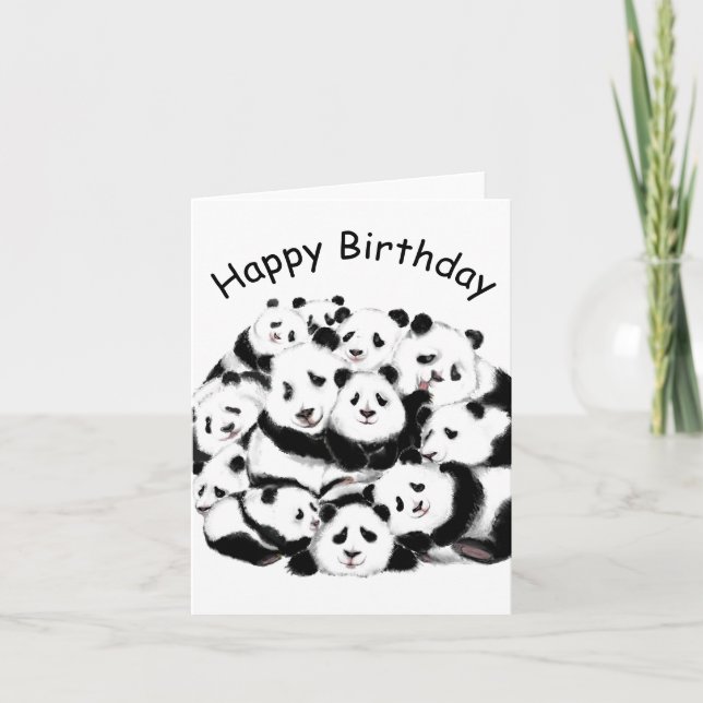Panda Birthday Card Funny (Front)