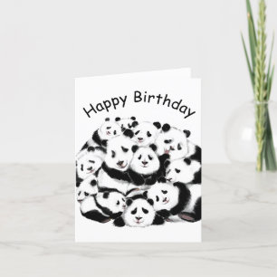 Panda Birthday Card Funny