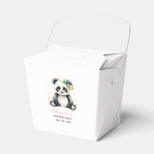 Panda Birthday Invitation, Panda Girl Birthday  Favor Box