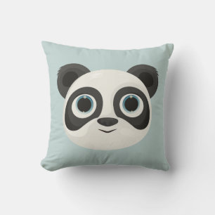 Panda Birthday Kids Art Throw Pillow