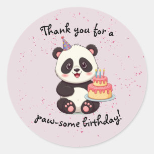 Panda Birthday Sticker