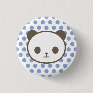panda blue 1 inch round button