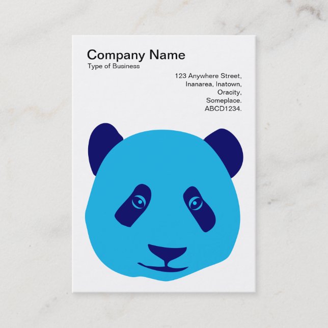 Panda - Blue Business Card (Front)
