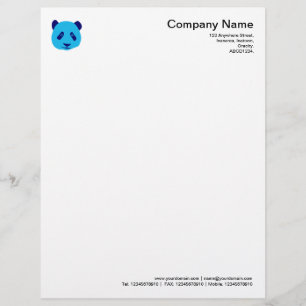 Panda - Blue Letterhead