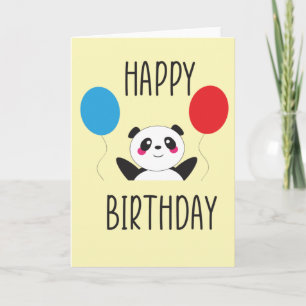 Panda Bonne carte d'anniversaire