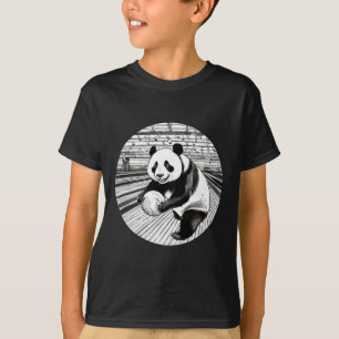 Panda Bowling Player Funny Bowler For Men T-Shirt