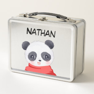 Panda Boy Metal Lunch Box
