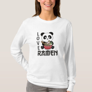 Panda But First Ramen Sweet Kawaii Noodle Pandas T-Shirt