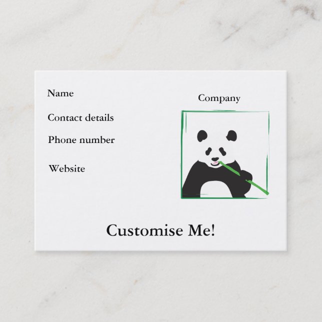 Panda - cartes de visite (Devant)