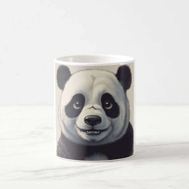 Panda Cartoon Drawing Art Coffee Mug (Center)
