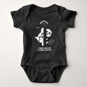 PANDA CAT CUTE BABY BODYSUIT