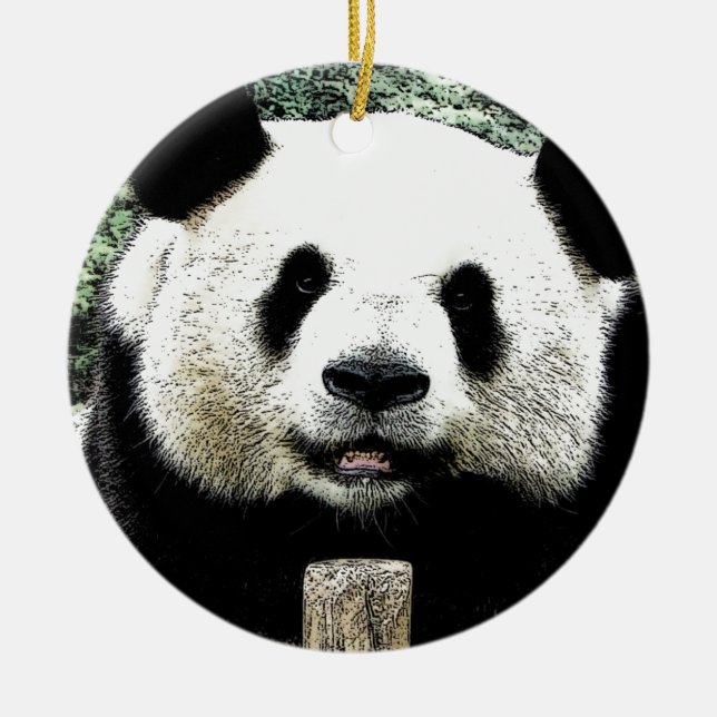 Panda Ceramic Ornament (Front)