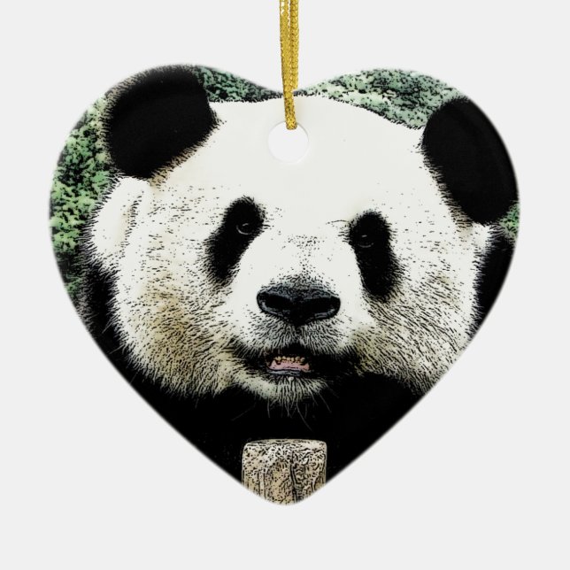 Panda Ceramic Ornament (Front)