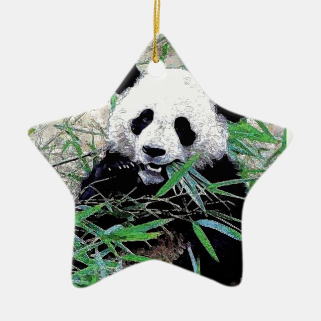 Panda Ceramic Ornament (Front)
