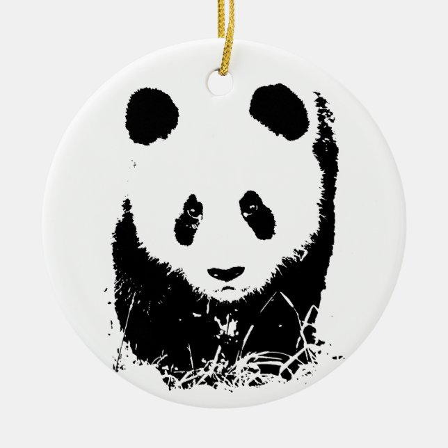 Panda Ceramic Ornament (Front)