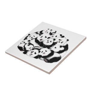 Panda Ceramic Tile Happy Family