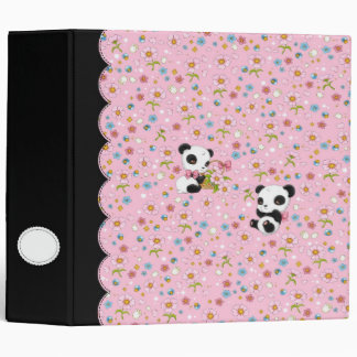 Panda cher 2" classeur (rose)