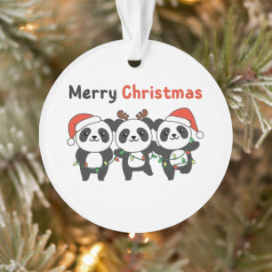 Panda Christmas Animals Pandas Merry Christmas