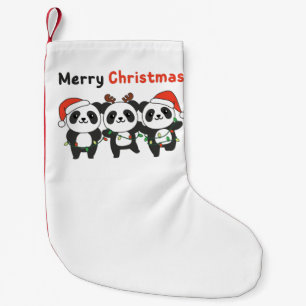 Panda Christmas Animals Pandas Merry Christmas Small Christmas Stocking