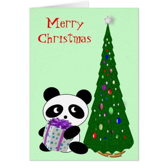 Panda Christmas Card