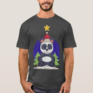 Panda Christmas Cute Panda Christmas Tree  T-Shirt