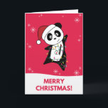 Panda Christmas Snow Winter Animals Pandas Adult C Holiday Card<br><div class="desc">The panda for Christmas with fairy lights. Funny animals with gifts and snow to the holidays. Also funny for Christmas in July. Pandas are sweet animals and perfect for Christmas.</div>