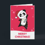 Panda Christmas Snow Winter Animals Pandas Adult C Holiday Card<br><div class="desc">The panda for Christmas with fairy lights. Funny animals with gifts and snow to the holidays. Also funny for Christmas in July. Pandas are sweet animals and perfect for Christmas.</div>