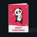 Panda Christmas Snow Winter Animals Pandas Card<br><div class="desc">The panda for Christmas with fairy lights. Funny animals with gifts and snow to the holidays. Also funny for Christmas in July. Pandas are sweet animals and perfect for Christmas.</div>