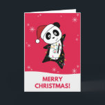 Panda Christmas Snow Winter Animals Pandas Card<br><div class="desc">The panda for Christmas with fairy lights. Funny animals with gifts and snow to the holidays. Also funny for Christmas in July. Pandas are sweet animals and perfect for Christmas.</div>