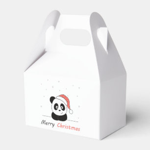Panda Christmas Snow Winter Animals Pandas Favour Favor Box
