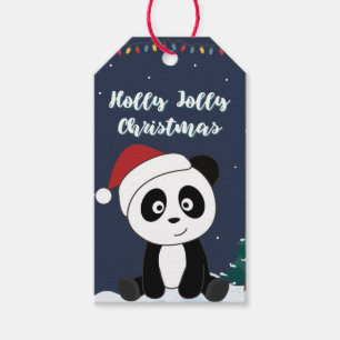 Panda Christmas Snow Winter Animals Pandas Gift Ta Tags