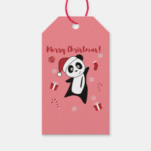 Panda Christmas Snow Winter Animals Pandas Gift Ta Tags