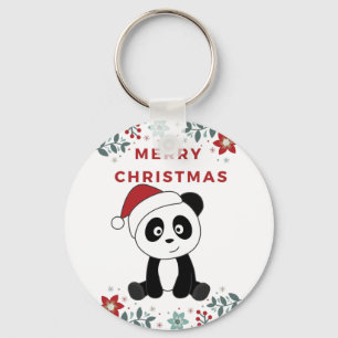 Panda Christmas Snow Winter Animals Pandas Keychai Keychain