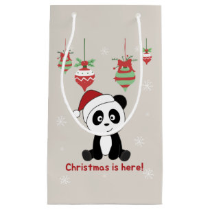 Panda Christmas Snow Winter Animals Pandas Small G Gift Bag