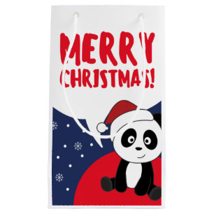Panda Christmas Snow Winter Animals Pandas Small G Gift Bag