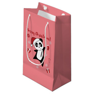 Panda Christmas Snow Winter Animals Pandas Small G Gift Bag