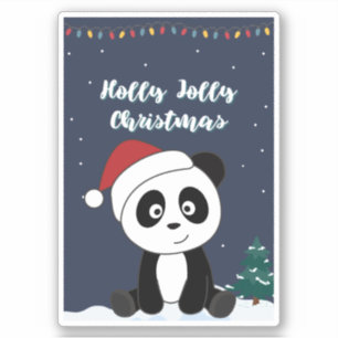 Panda Christmas Snow Winter Animals Pandas Sticker