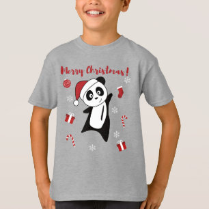 Panda Christmas Snow Winter Animals Pandas T-Shirt