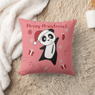 Panda Christmas Snow Winter Animals Pandas Throw P Pillow