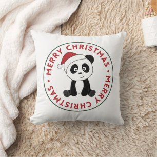 Panda Christmas Snow Winter Animals Pandas Throw P Pillow