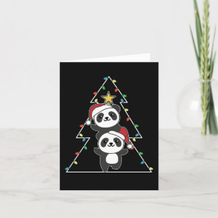 Panda Christmas Tree Christmas Animals Pandas Holiday Card
