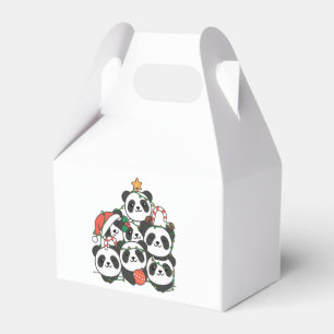 Panda Christmas Tree Funny Animal Christmas Favour Favor Box