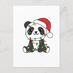 Panda Christmas Winter Animals Pandas Holiday Postcard