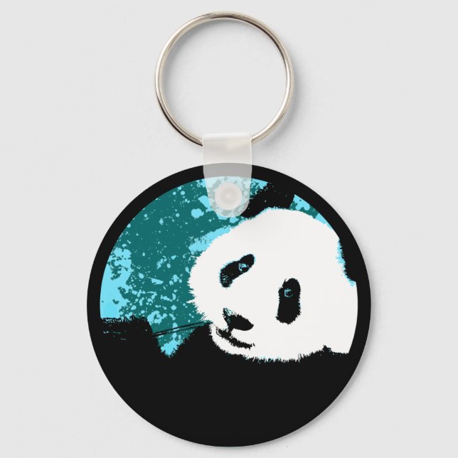 panda. circle. keychain (Front)