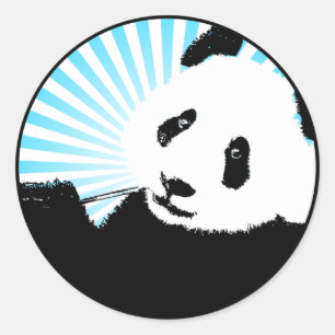 panda. classic round sticker