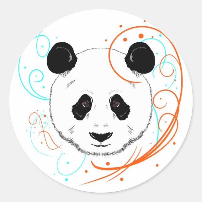 Panda Classic Round Sticker (Front)
