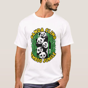 Panda Climb Bamboo Jungle Wildlife T-Shirt