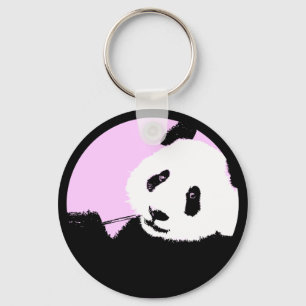 panda. colour customizable circle. keychain