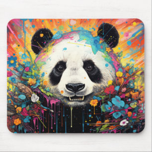 Panda Colourful Animal Enchanting Mouse Pad